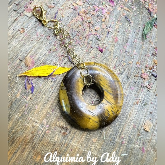 Alquimia Accessories - Bag charms statement big tigers eye Keychain Card Holder